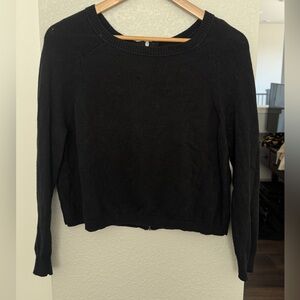 Rubbish Black Ribbed Crewneck Sweater